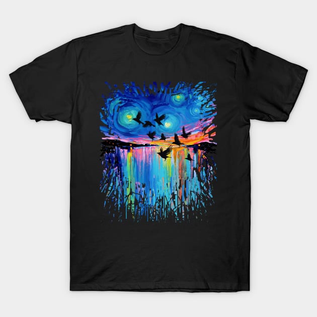 Murder At Sunset T-Shirt by sagittariusgallery